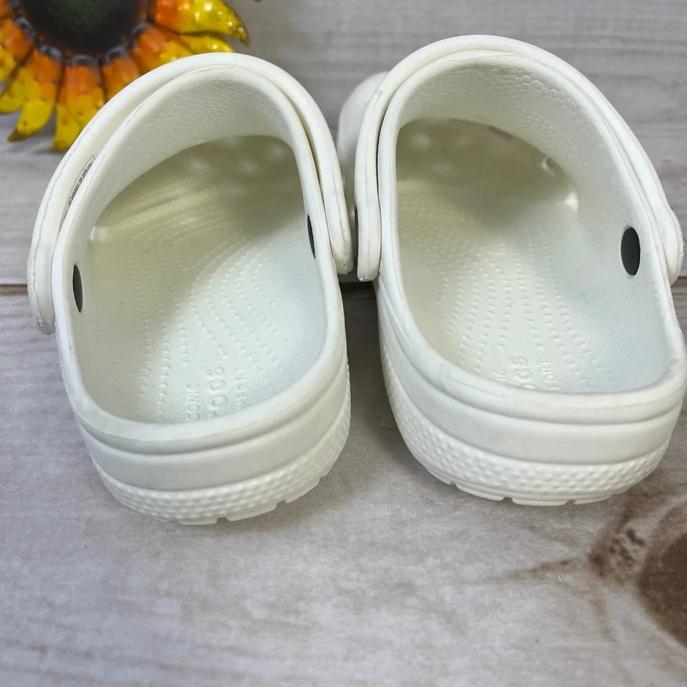 Kids White Crocs Classic Clog Size C12 Comfort Water Shoes Beach Garden Casual